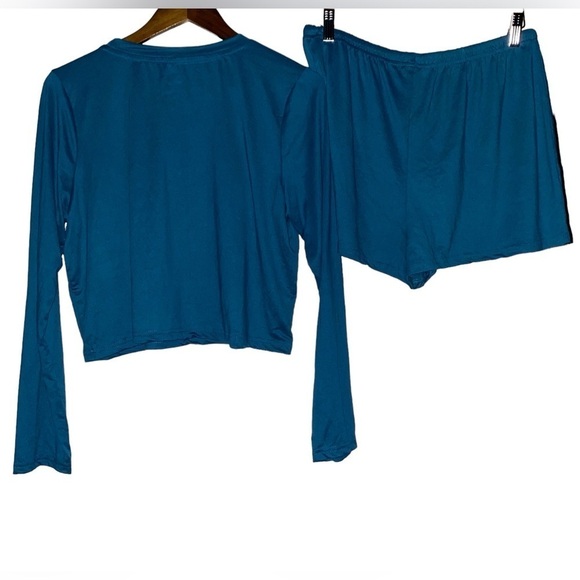 Juicy Couture Pajama Set Top & Short 2PC Set NEW Women L Logo Sleep Y2K Restful - Picture 2 of 15